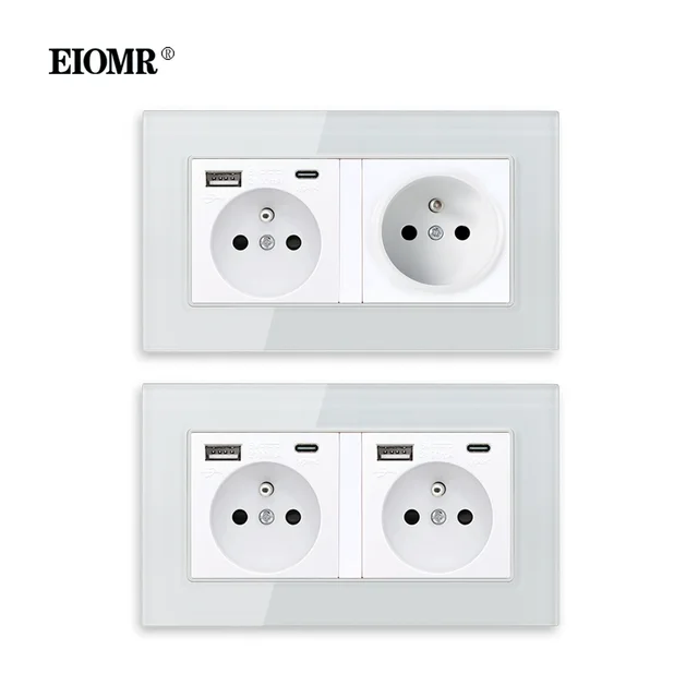 EIOMR Wand USB Steckdose mit Neue Typ C Lade Interface Outlet 146