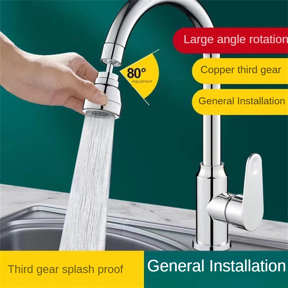 Description Picture 5 of itemKitchen Faucet Aerator Universal Extender Copper High Pressured Rotary Extender Filter Splashproof Shower Faucet Bubbler Nozzle