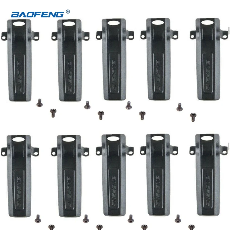 

Оригинальная батарея BaoFeng 10 шт., задняя часть, фоторемень, зажим для фототехники, фотомагнитола 5RE Plus 5RA, зажим, радио