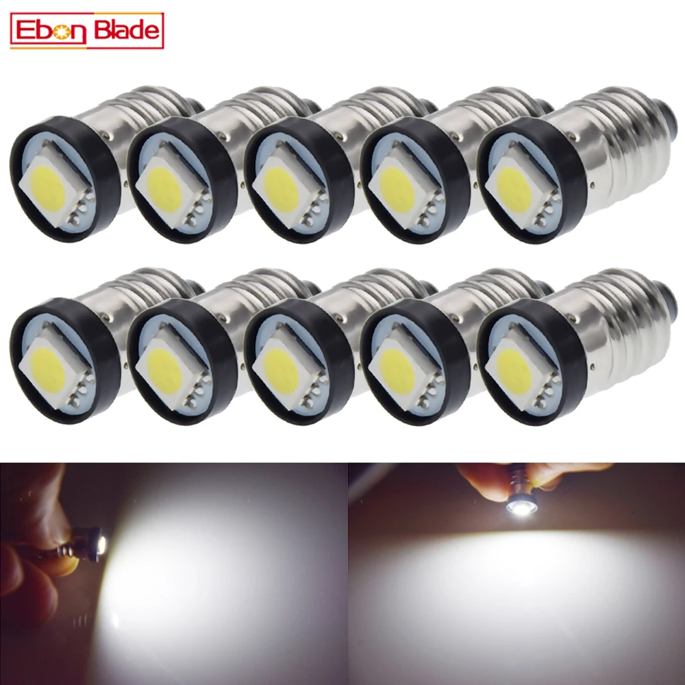 

1500 шт., 24 В постоянного тока, E10 1447 светодиодный 5050 1 SMD, винтосветодиодный Светодиодная лампа светильник щение для велосипеда, светильник свет 6000K, отрицательный заземление