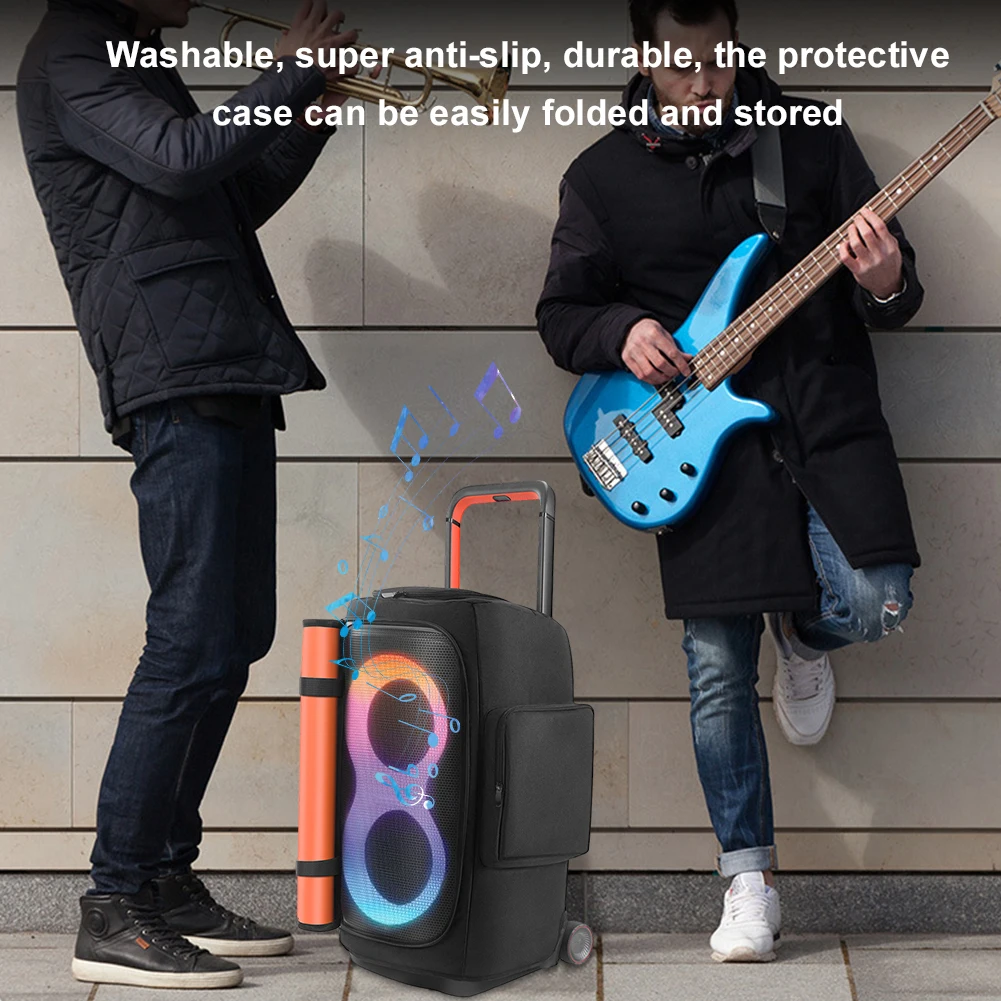 Speaker Carry Cover For JBL PARTYBOX 520 Portable Speaker Dust Case with Mic Pocket Double-Sided Speaker Storage Bag For 310/320