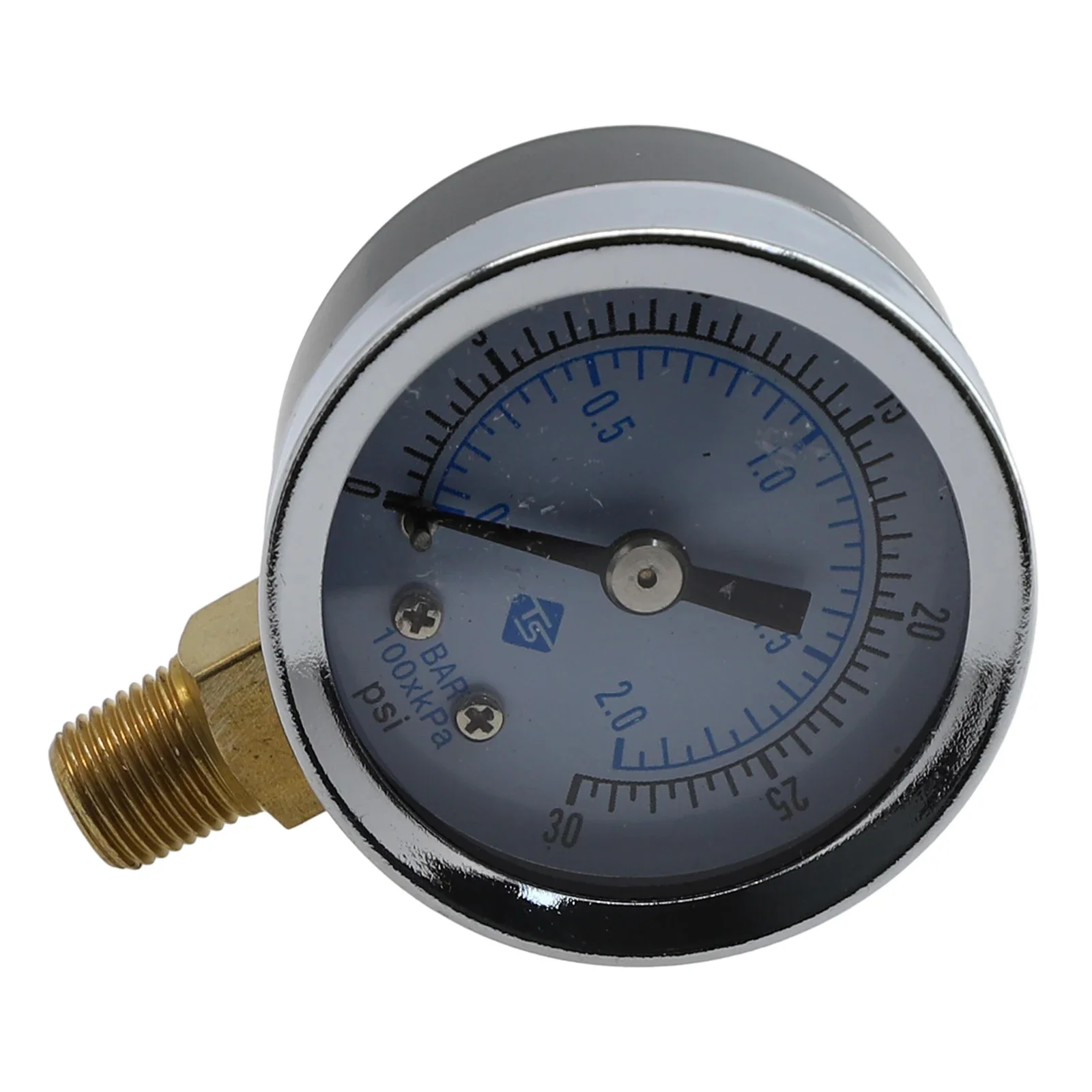 1pc Pressure Gauge Low Pressure For Fuel Air Oil Gas Water Oil Gas Measurement 0-30psi 0-2bar Compressor Instrument Accessories