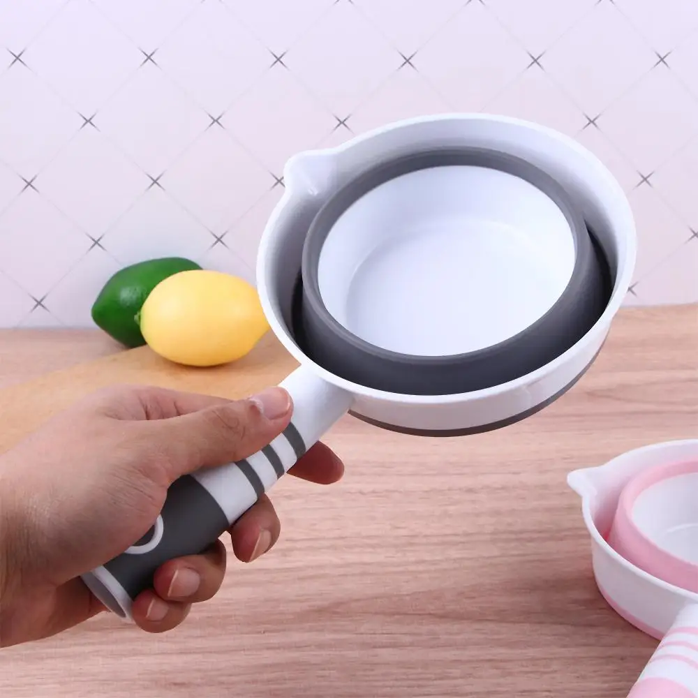 Plastic Water Ladle Multifunction Foldable Silicone Collapsible Bath Spoon Water Scoop Dipper Water Ladle