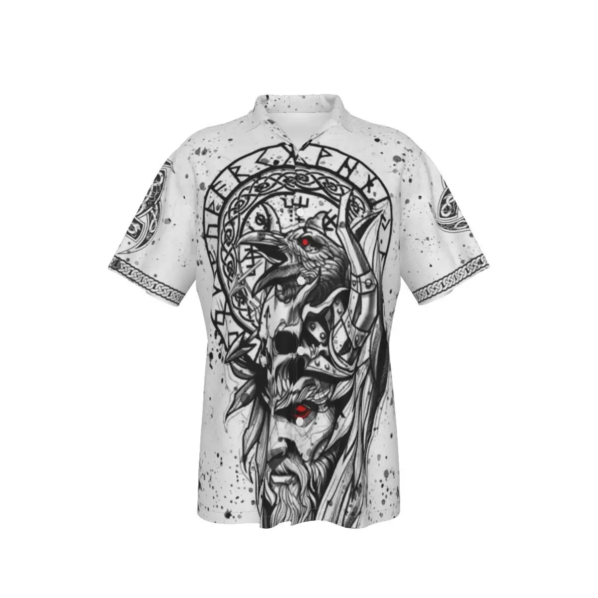 

Рубашка мужская с принтом викингов, Повседневная дышащая уличная одежда с короткими рукавами, с узором викингов и воинов, лето