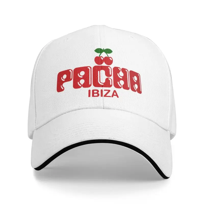 프레피 체리 PACHA IBIZA 야구 모자 야외 일상 여행 스포츠 스냅백 캡 유니섹스 조절 가능한 샌드위치 모자 트럭커 모자