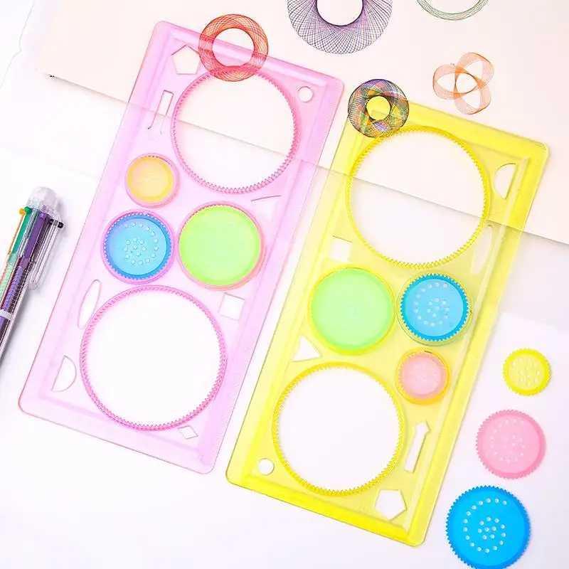 1pc Kids Children Spirograph Geometric Ruler Learning Drawing Tool  Stationery For Student Drawing Set Creative Gift 20cm*10cm - Art Sets -  AliExpress