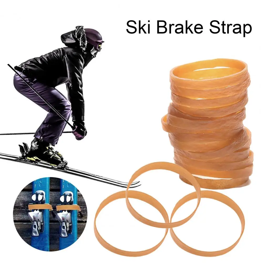 Ski Brake Straps 30pcs High Elastic Ski Brake Retainers Simple Installation Snowboard Rubber Bands for Sports Accessories