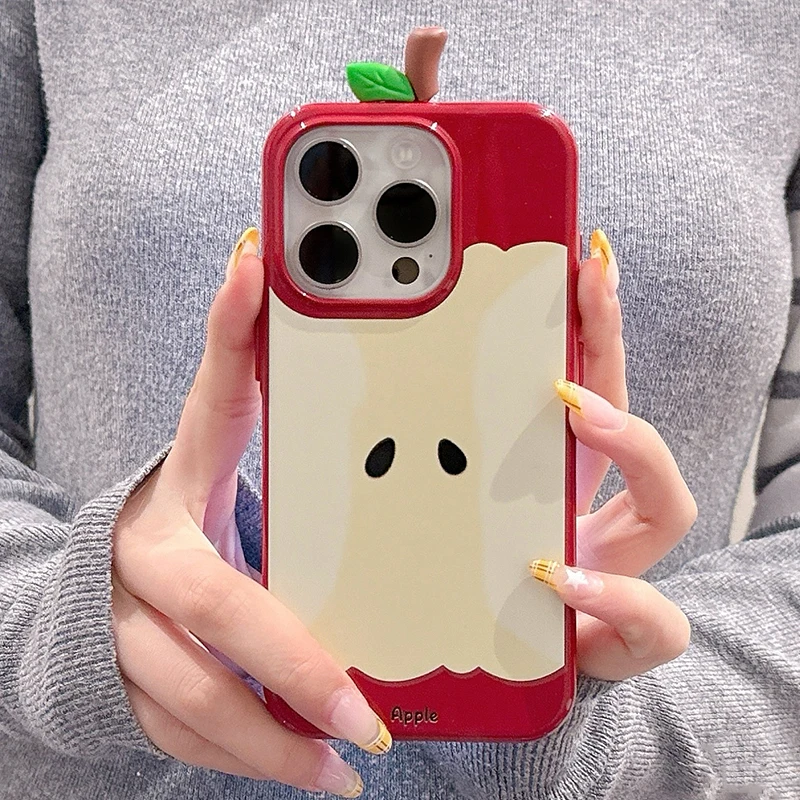 3D Apple Core Phone Case For Iphone 17/16/15/14/13 Pro Max Korean Style Anti Drop Anti Scratch Phone Case 1