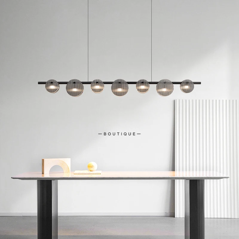 Modern Minimalist Style Led Chandelier Dining Room Kitchen Bar Living Room Bedroom Ceiling Lamp Black Art Chandelier Lamp
