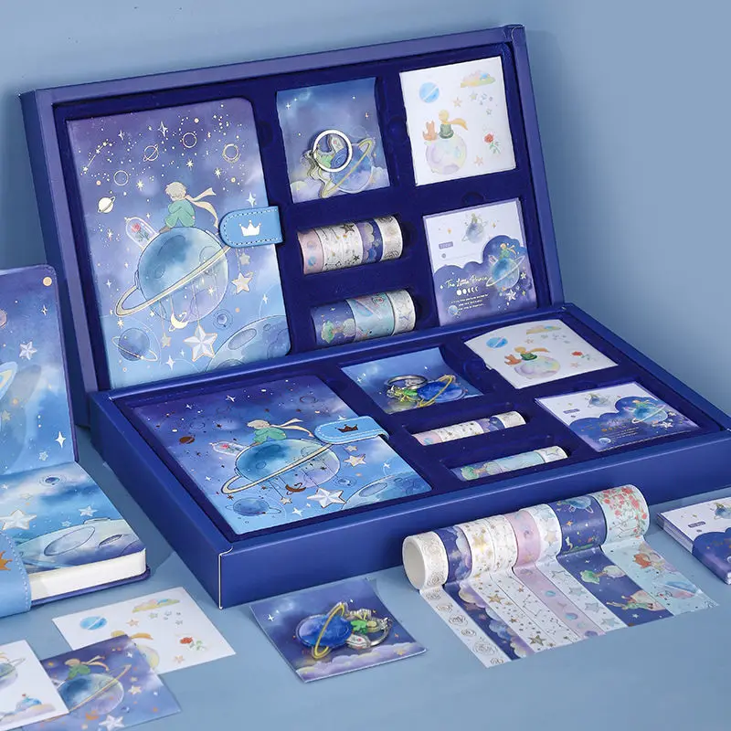 

Милый блокнот в виде блокнота для записей, блокнот в виде маленького принца, набор в подарочной коробке для девочек, блокнот, Подарочная коробка для студентов, детей