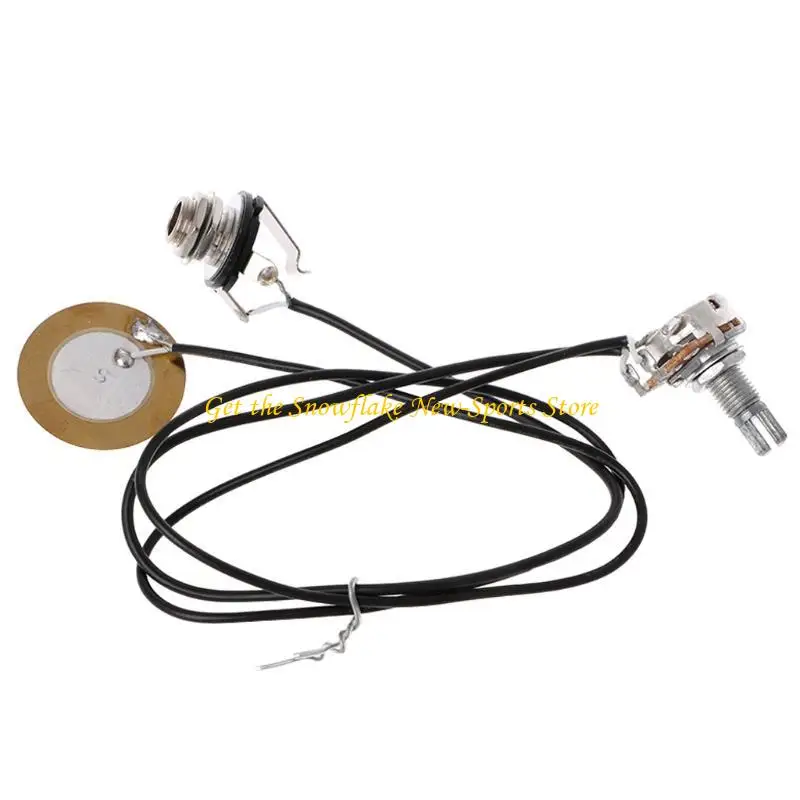 E56D Piezo Transducer Pickup Verstärker für Gitarre Violine Ukulele Banjo Zigarre Box – Detail 1