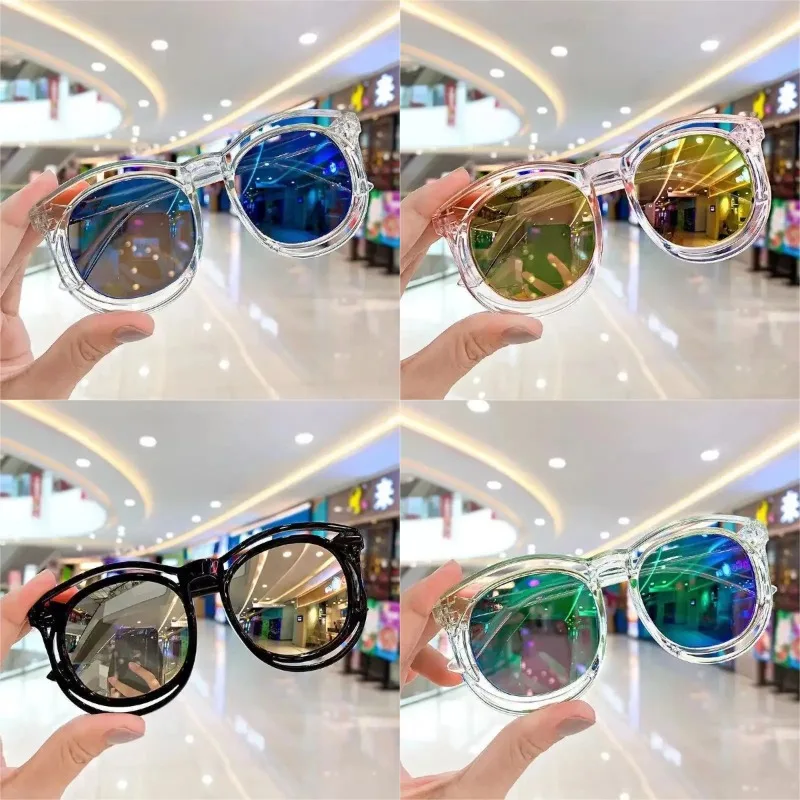 Fashion Girls Boys Cute Small Sunglasses Outdoor Sun Protection Children Lovely Vintage Sunglasses Protection UV400