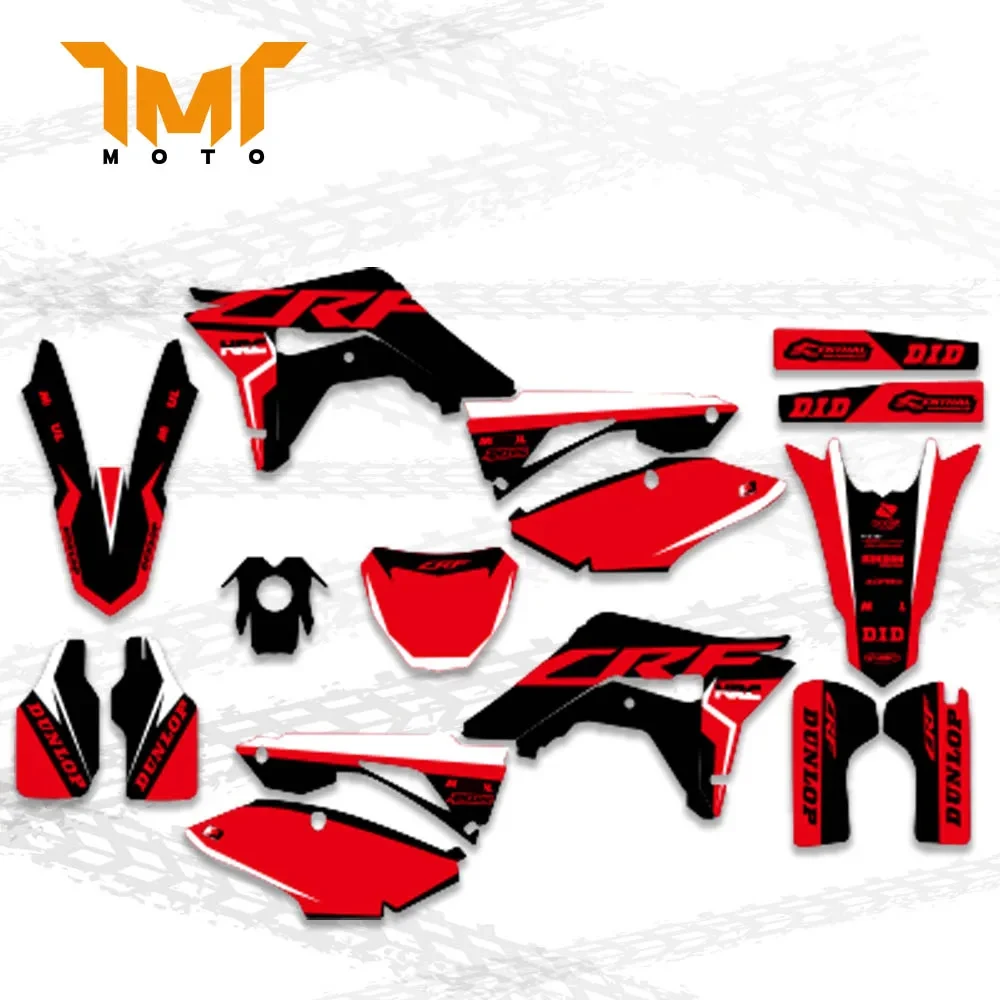 TMT for Honda 2018-2021 CRF250 2017-2020 CRF450 CRF 250 450 2018 2019 2020 Full Graphics Decals Stickers Motorcycle Background luckmoto graphics backgrounds decals stickers kits for for honda crf 250r 450r 2017 2018 2019 2020 motocross decals