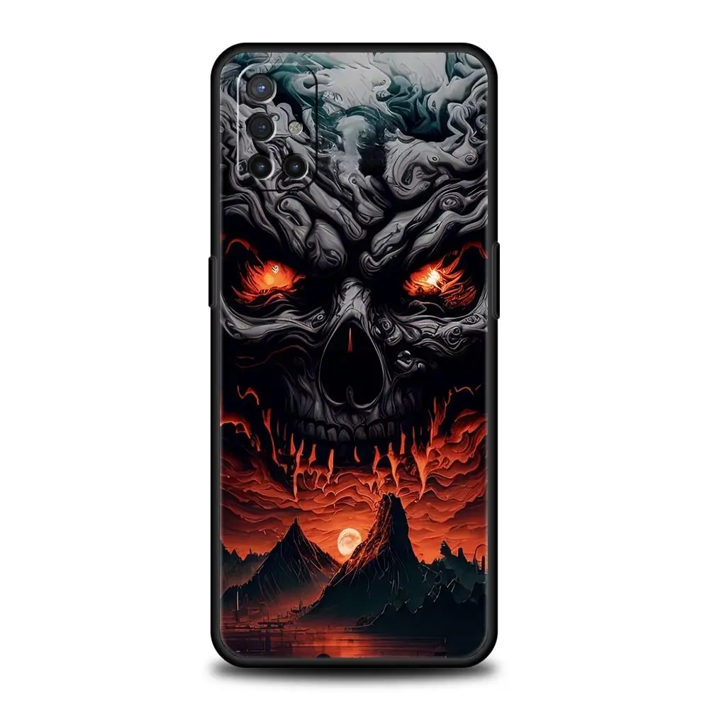 Soft TPU Terror Black Skull Design Phone Case