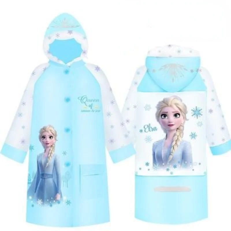 Disney Frozen Elsa Princess Raincoat Impermeable Children Kids Girls