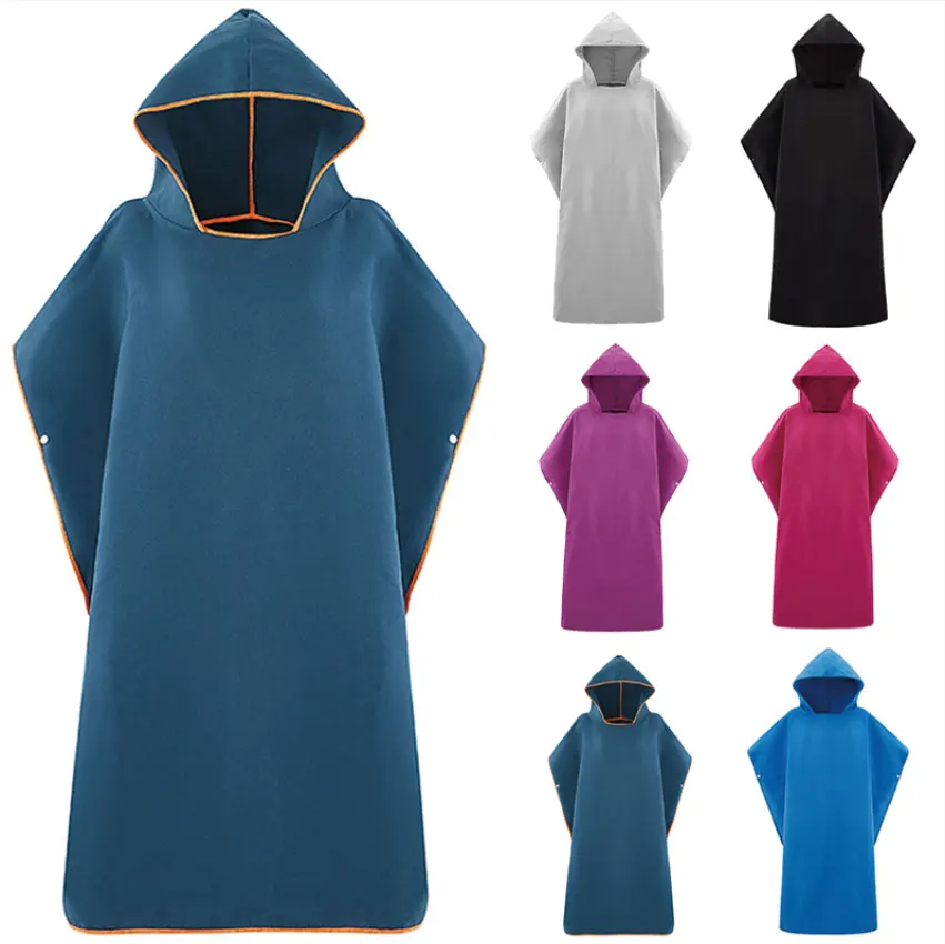 Asciugamano con cappuccio in microfibra uomo donna per Swim Beach Travel Quick Dry change Robe Cape asciugamano da bagno accappatoio Surf Poncho Sauna Playa