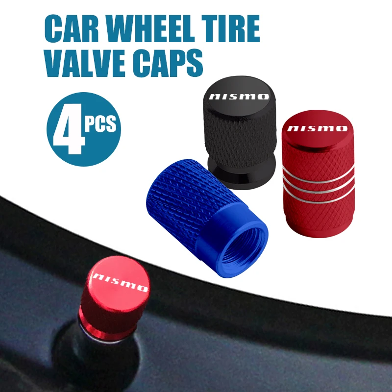 Nismo Emblem Badge Car Wheel Tire Valve Caps Copri Stelo Pneumatico Per Nissan Teana Qashqai Almera Juke X-Trail March Gtr Accessori