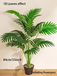 Tropical Hibiscus Artificial Plant for Indoor Decor - Lush Green Foliage Bouquet (18 Leaves)