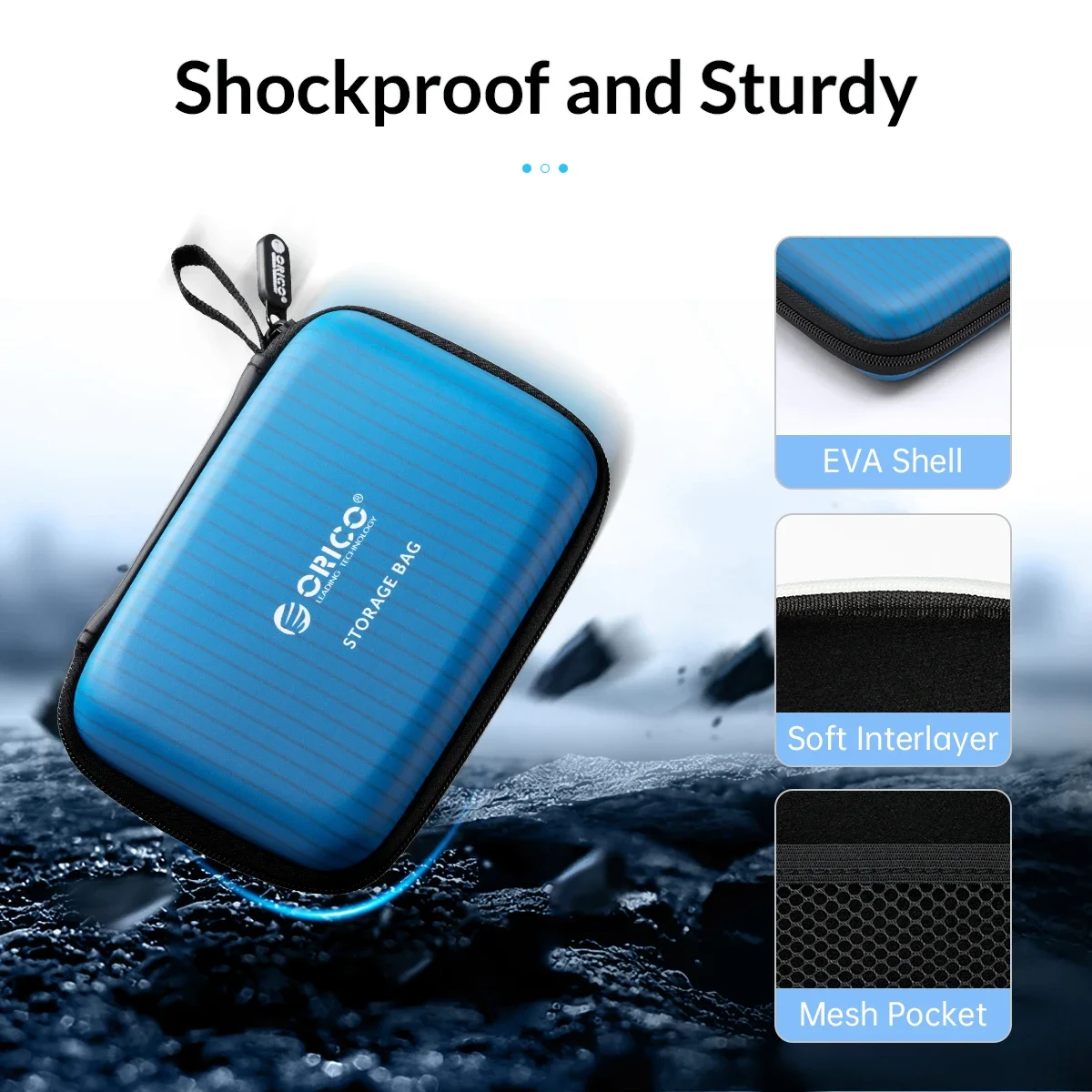 Gabinete Ssd Nvme Bolsa Case Ngff Hdd Box Bolsa de Disco Rígido Portátil Hdd Proteção de Armazenamento 2.5 Orico-m2 - Imagem 3
