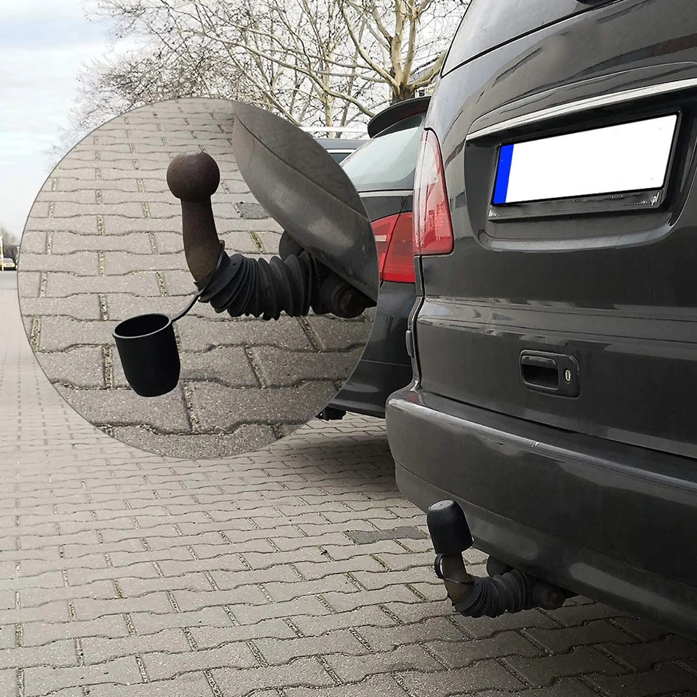 Universal Trailer Hitch Ball Tow Bar Cover Protection Cap Plastic Hook Ball Shape Towing Hitch Caravan Truck 2Pcs trailer ball cover trailer hitch cover tow bar ball cover