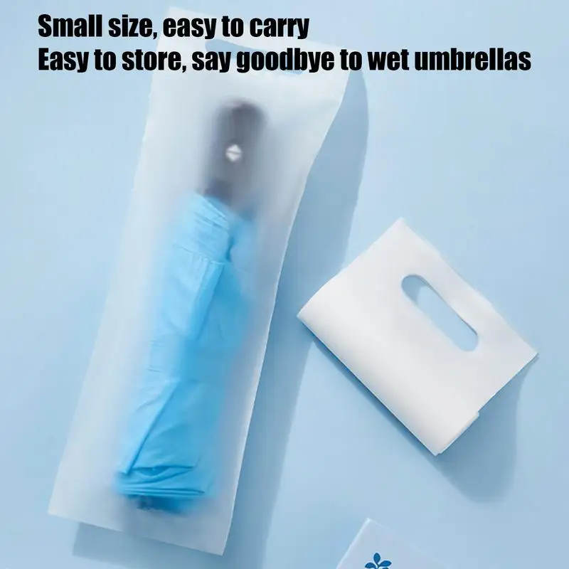 Travel Umbrellas Sleeve 10Pcs Waterproof Hand Strap Folding Umbrella Case Portable Umbrella Carry Bag Foldable Thickened Storage