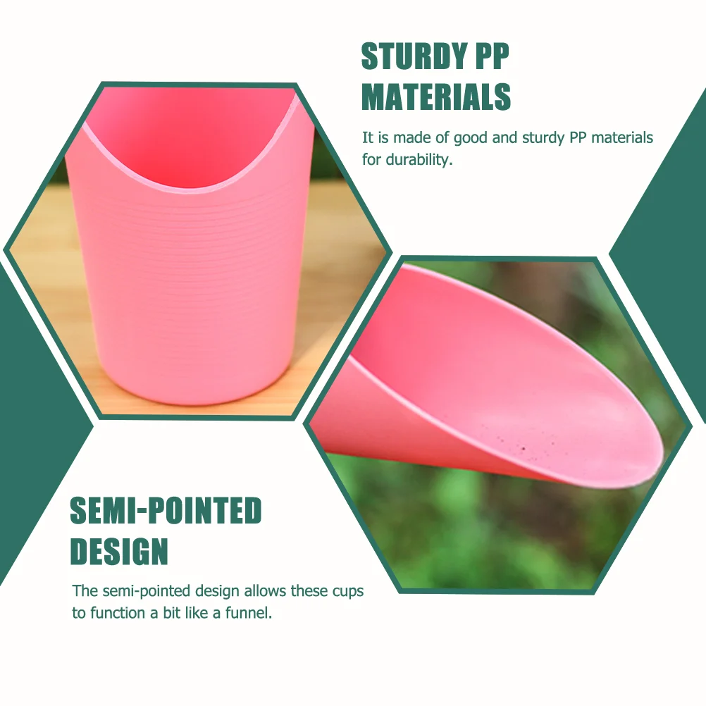 10 Pcs Round Cylinder Scoop Succulent Plant Cup Planting Supplies Plants Soil Cups Garden