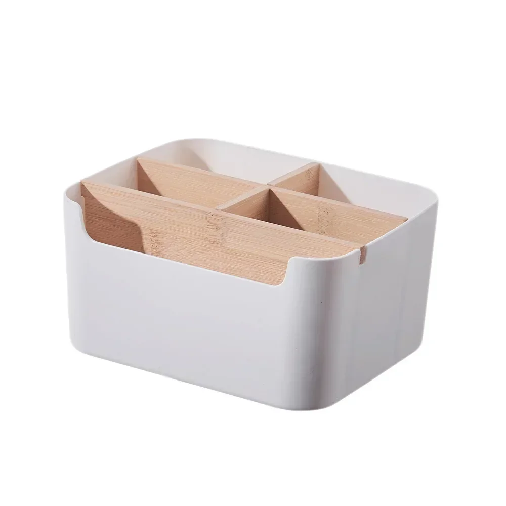 Cosmetics Storage Basket Coffee Table Bamboo Sundries Storage Basket Living Room Storage Desktop Storage Box 6