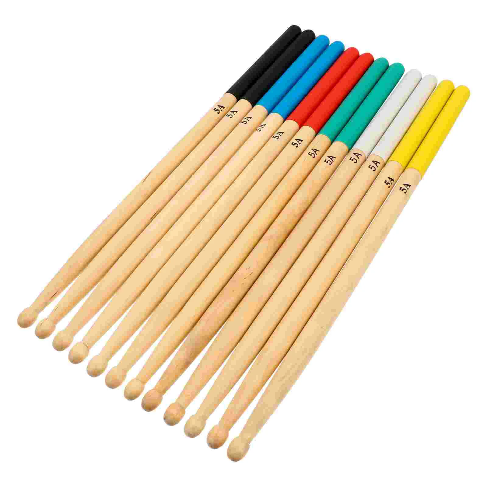

6 Pairs Lightweight Music Band Drumstick Natural Maple Wood Smooth Drum Stick