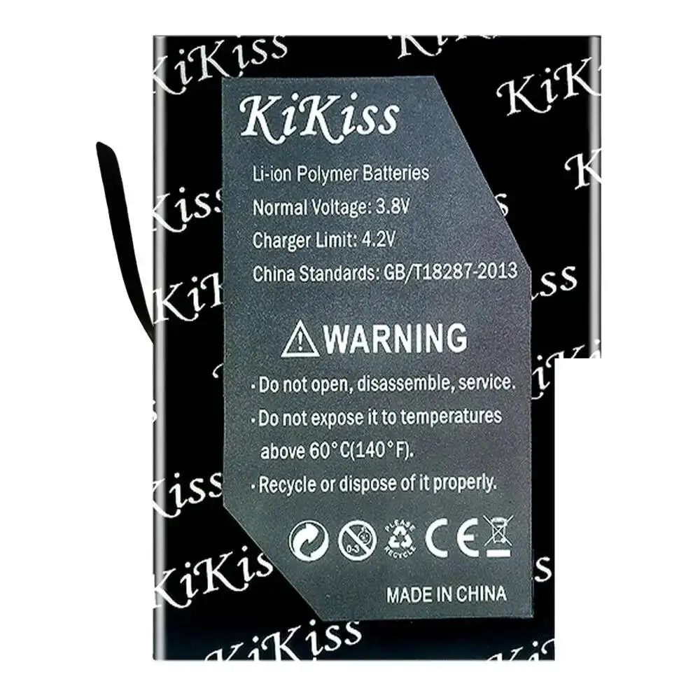 Vue arrière de la batterie AKB01-1350 1800mAh pour caméra sport Akaso Panoramique 360, étiquette visible.