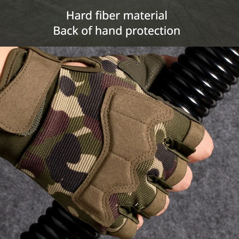 Sports Gloves Outdoor Motorcycle Gloves Sport Gloves Half Finger Cycling Men Women Knuckle Protection Sports Fitness Fingerless