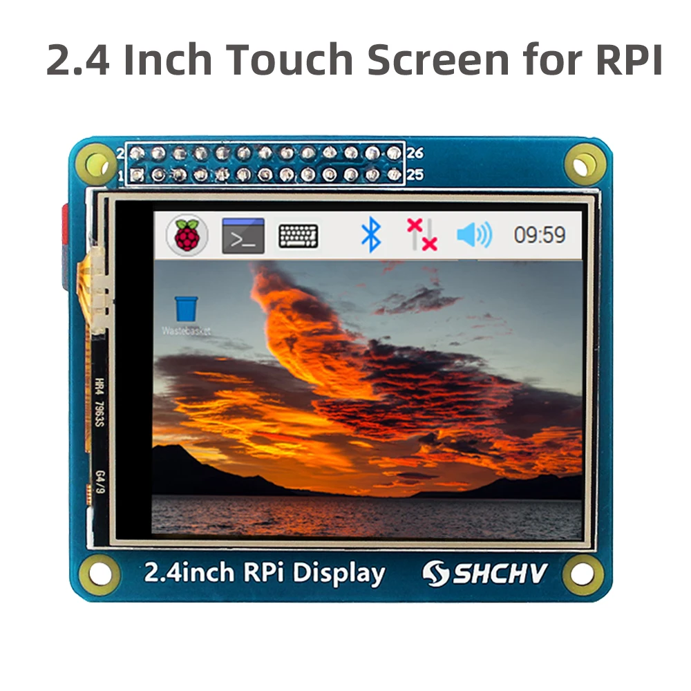 Shchv-tela Sensível ao Toque para Framboesa pi 2.4 Polegadas Tela Tft para pi 4b 3b Mais 3b 3a Mais w 320×240 Interface Spi