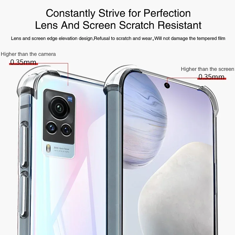 Ultra Thin Airbag Crystal Clear Shockproof Silicone Phone Case