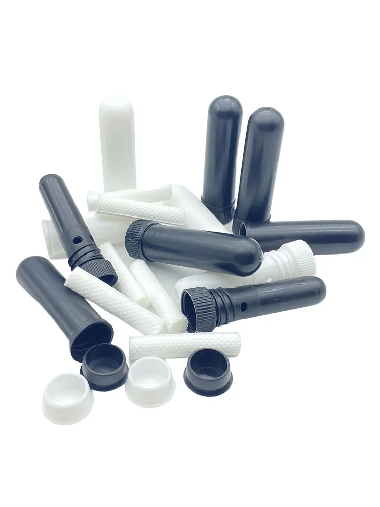 10-Piece Refillable Essential Oil Inhaler Set with Cotton Wicks and Dropper