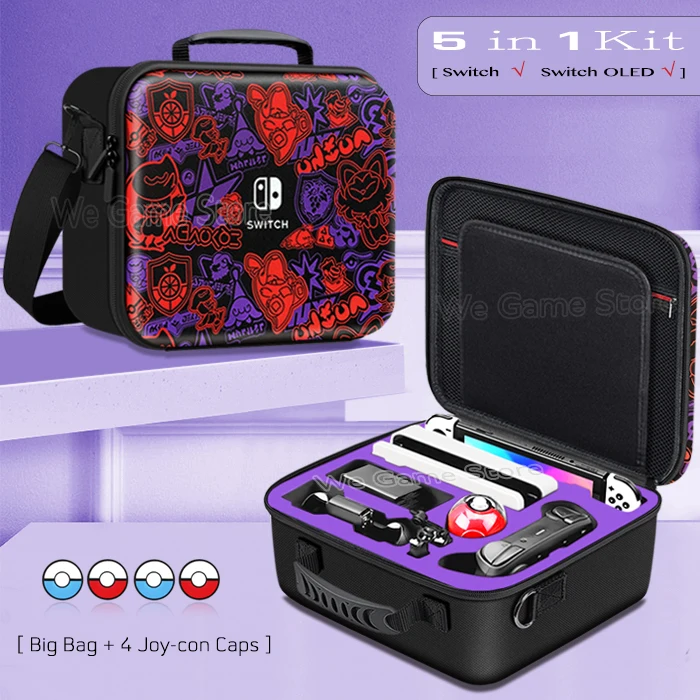 Premium Travel Carrying Case for Gaming Accessories - High-Quality Portable Storage Messenger Bag with Hard Shell