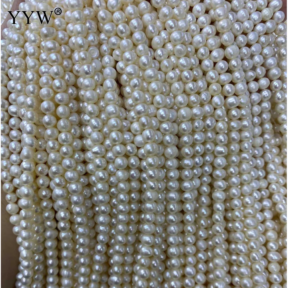 Natural Freshwater Pearl Beads Natural 4-5mm White Color Baroque Freshwater Pearl Hole 0.8mm for Jewelry Making Diy Jewelry