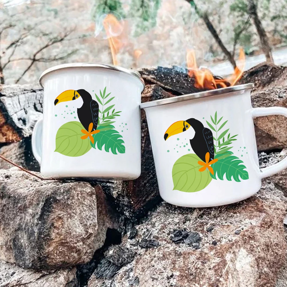 Creative Toucan Enamel Travel Mug - Unique Drinkware