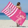 Beach Towel Microfiber Sand Free Quick Dry Soft Sandproof Pool Towels Gift for Cartoon Pink P-Panthers Women Travel Shower 3