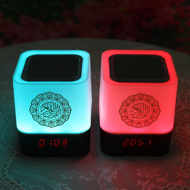 MQ-112 Bluetooth Wireless Remote LED Touch Night Light Smart APP Control Digital AZAN Clock with Quran Recitation Translation
