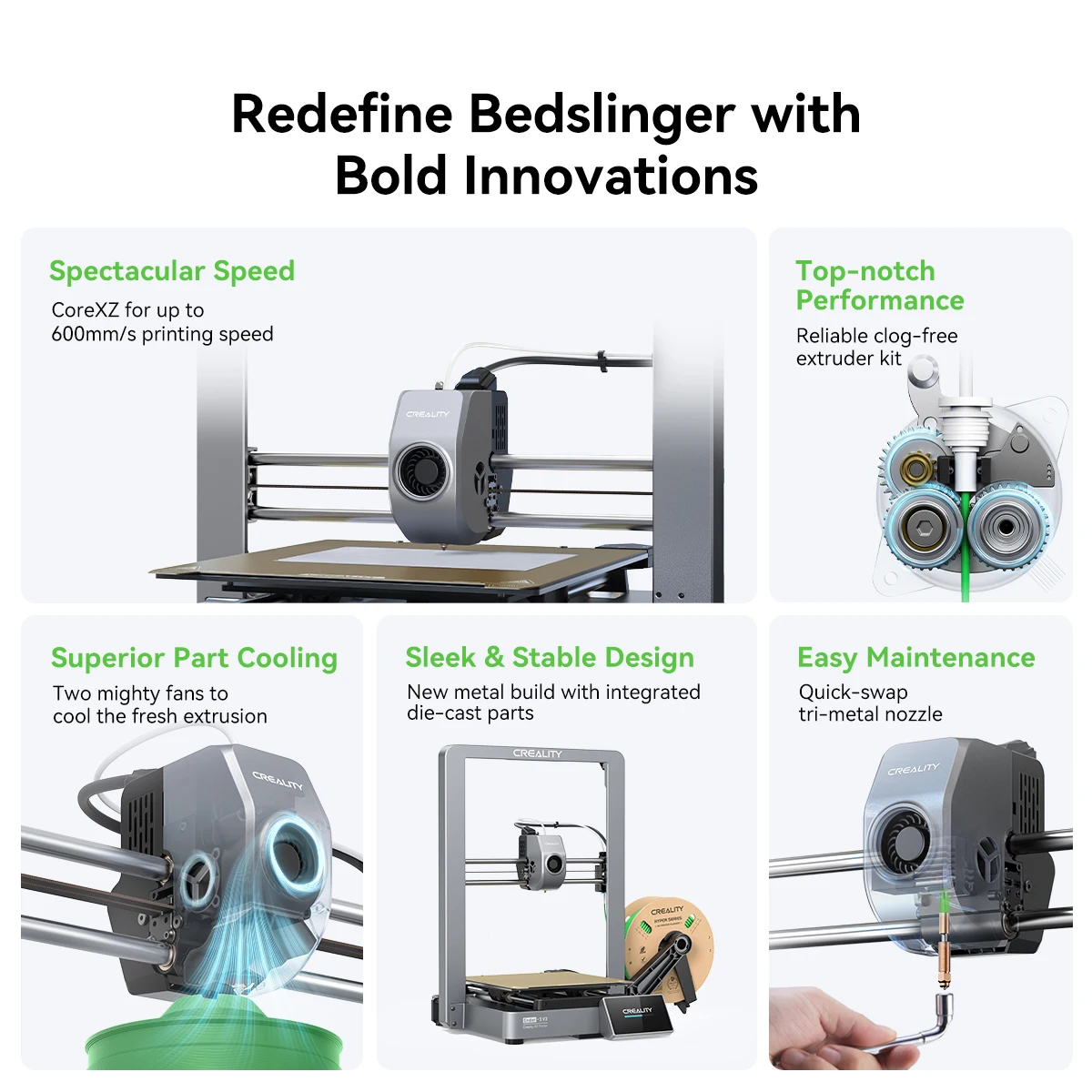 Creality 3D Ender-3 V3 CoreXZ 3D , 600 mm/S ӵ,  , ڵ ,    Ż   üũ
