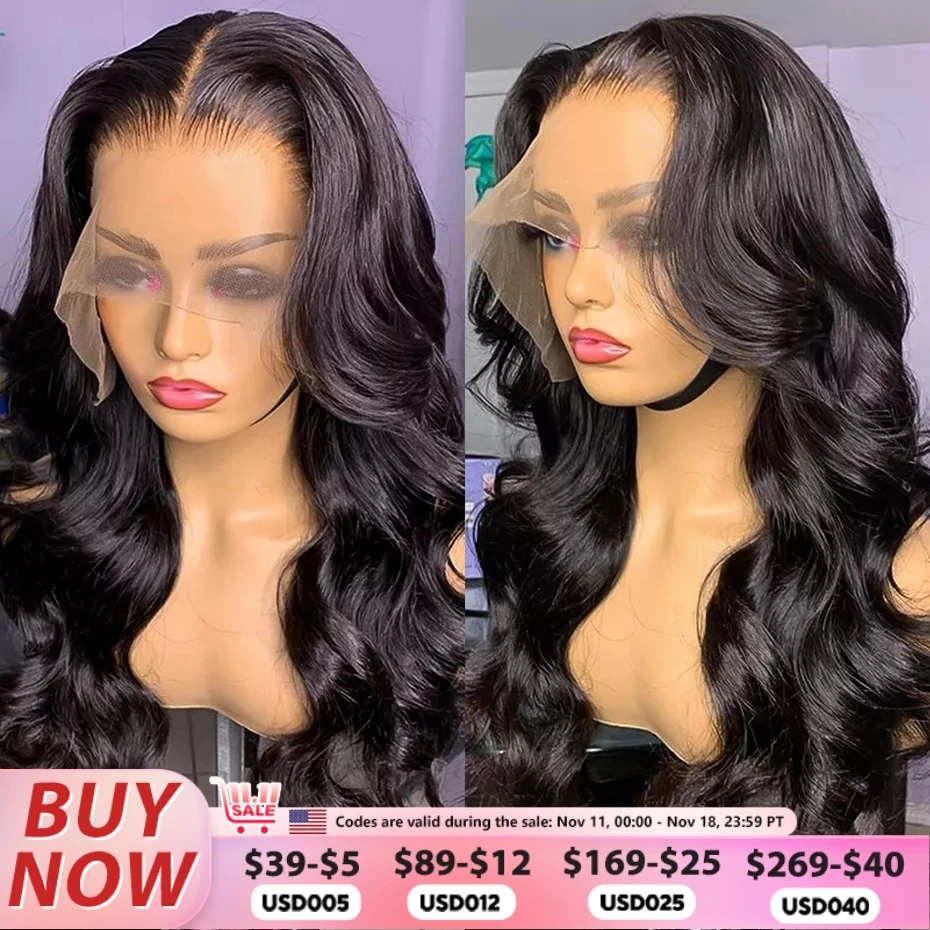 Human Hair Wig 360 Lace 32Inch Body Wave 13x4 13x6 Lace Front Pre Plucked For Women Brazilian