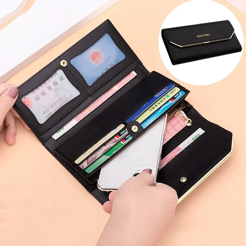 Women Wallet Leather RFID Card Holder Clutch Purse For Women
