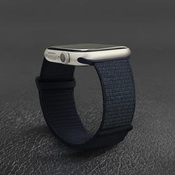 Premium Nylon Loop Strap - Breathable and Durable Wristband Bracelet - 42 44 45 49 S10 - 46MM (19 Thick ink)