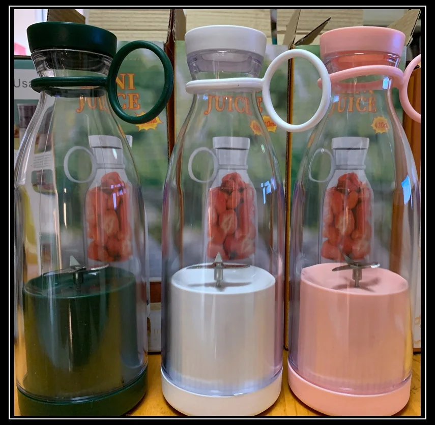 Description Picture 5 of itemMini Portable Electric Fruit Juicer Manual Wine Bottle Juicing Cup Small 6-Blade Rechargeable Vegetable Juicer Blender Mixer