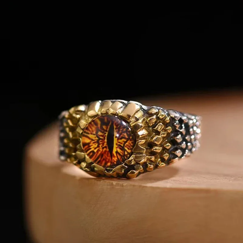 soumake men python ring retro opening adjustable... Thai Silver 925 Mens Rings Vintage Punk Style Hip Hop Pythons Snake Eye ...