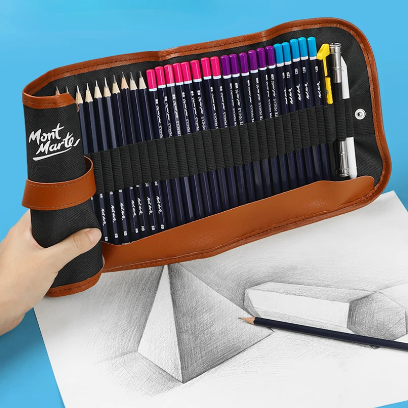 Sketching Charcoal Pencil Set 23/28/38 Pcs Sketching Pencil Art Carbon Pen Plastic Rubber Portable Pen Curtain Art Painting Tool