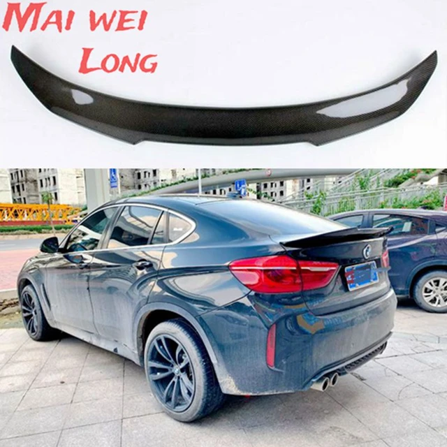 Real Carbon Fiber Car Rear Trunk Boot Lip Spoiler for BMW X6 Series F16 F86  X6 X6M SUV 2015-2018 PSM Style