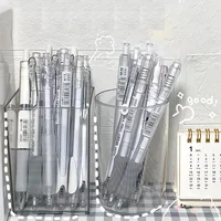 Large Capacity Acrylic Transparent Pen Holder Student Desktop Organizer Box For Men Women Simple Design Crystal Shape 1