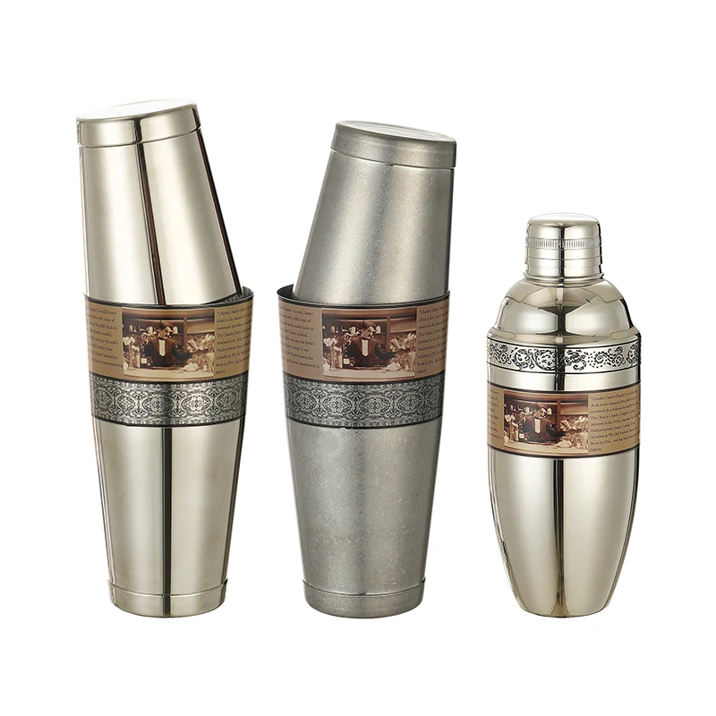 Vintage Inciso Chaplin Bar Cocktail Shaker Boston Shaker Barista Professionale Cocktail Shaker