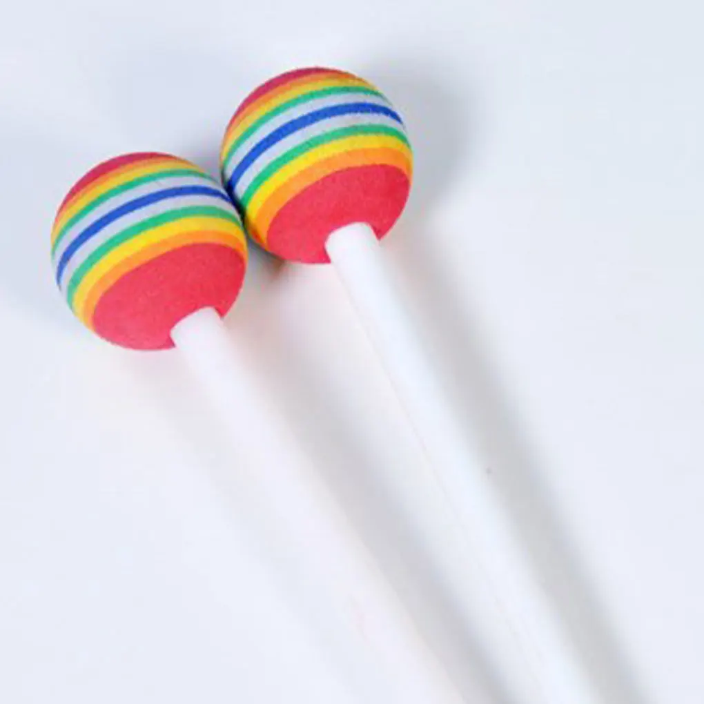 Colorfast And Odorless Wood Made Drumsticks For Xylophone Beater Safe For Kids Toddler Toy Tempo Rainbow Accessory For drumstick grips
