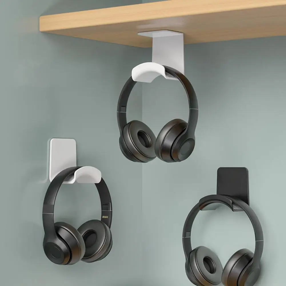 

Универсальная подставка для наушников 2 шт., не требует пробивки отверстий, настенная стойка для наушников, подставка под стол, крючок для наушников
